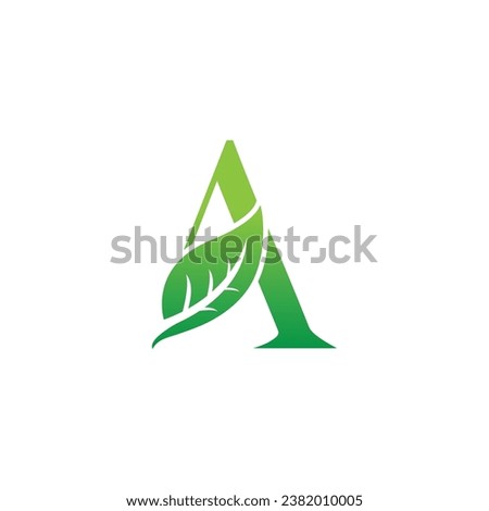 A Letter Leaf Logo Design For Business.