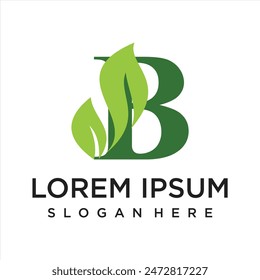 Diseño de logotipo de hoja de carta concepto simple Vector de Premium