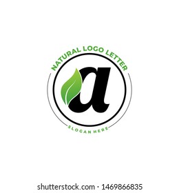 Letter A With Leaf Logo. Green leaf logo icon vector design. Landscape design, garden, Plant, nature and ecology vector. Editable file.