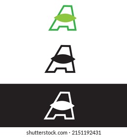 Logo de la letra A en varias variantes. Un diseño de logotipo profesional para muchos tipos de negocios. Todos los elementos son completamente vectoriales y se pueden utilizar tanto para imprimir como para los colores web son fácilmente editables.