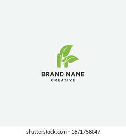 Letter A Leaf logo template design in Vector illustration 