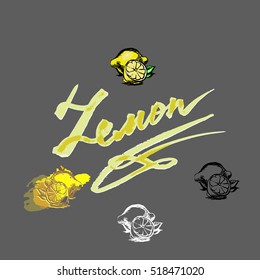 letter lemon vector