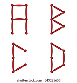 letter, letters, font, geometric,abcd,contour