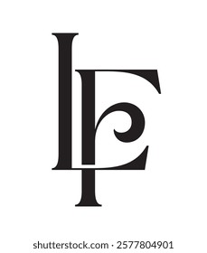 letter LF or FL vector logo design for luxury, fashion, jewelry, boutique, and startup