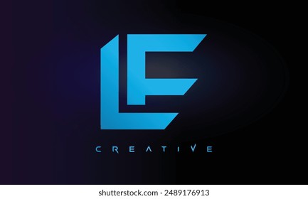 Letter LF logo design creative custom clean two alphabet logo
