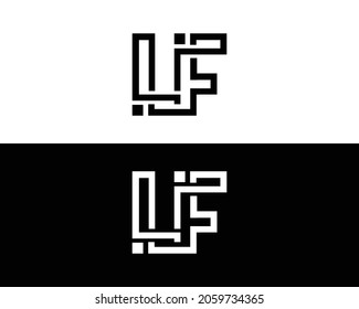 Letter LF Logo Design Unique Modern Creative Vector Template.