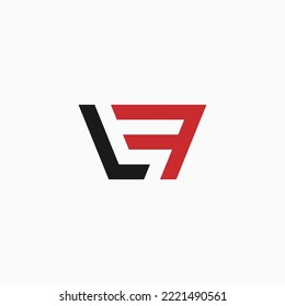 letter lf logo design vector illustration template