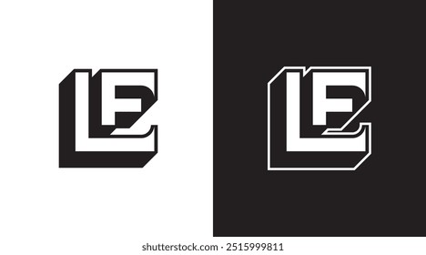 Icono de Vector del logotipo de la letra LF. Diseño del logotipo de la letra FL del monograma