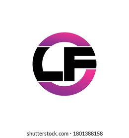 Letra LF simple diseño de logotipo de monograma vectorial