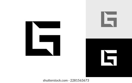 Letter LG or GL initial monogram logo design vector