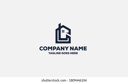 Letter LG With House Vector Logo Design Inspirations