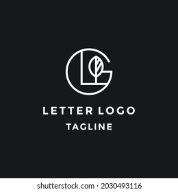 Letter LG Leaf logo vector design template