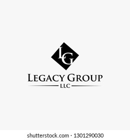 Letter LG logo icon vector template on white background