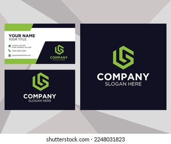 Letter LG logo suitable for company with business card template