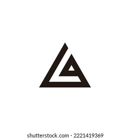 Letter Lg triangle geometric symbol simple logo vector