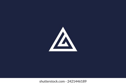 letter lg triangle logo icon design vector design template inspiration