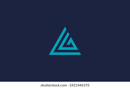 letter lg triangle logo icon design vector design template inspiration