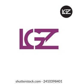 Diseño de logotipo de monograma LGZ
