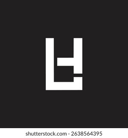 Letter LH or HL initial logo design vector icon.