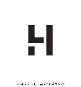 letter LH HL L H simple symbol logo vector