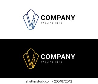 Letter LH or HL Logo Line Version Design Template