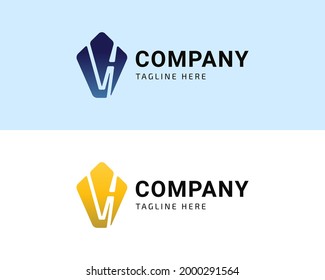 Plantilla de logotipo de carta LH o HL