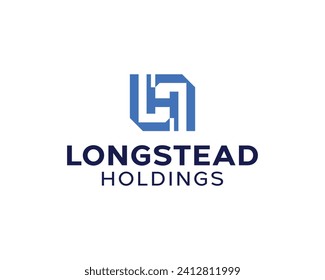 Letter LH HL Simple Monogram Logo