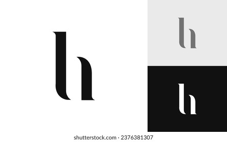 Letter LH initial monogram logo design