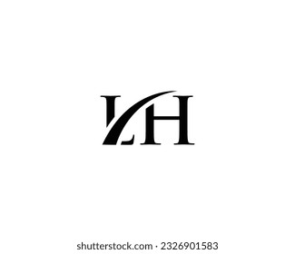 Letter LH Logo Design Minimalist Initial Vector Template.