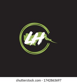 Letter LH logo icon flat and vector design template.
