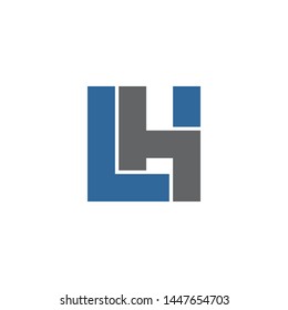Letter LH simple logo design vector