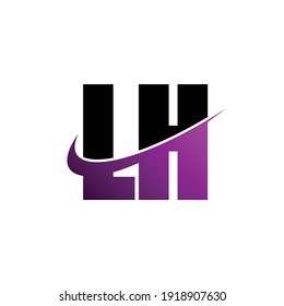 Letter LH simple logo design vector