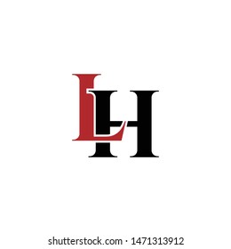 Letter LH simple logo icon design vector