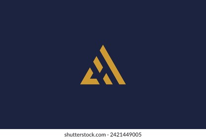 letter lh with triangle logo icon design vector design template inspiration
