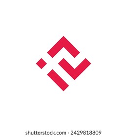 letter li arrow up square logo vector 