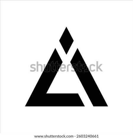 letter LI or IL Triangle Branding Logo