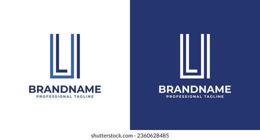 Letter LI Line Monogram Logo, suitable for business with LI or IL initials.