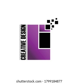 Letter LI simple monogram logo design vector