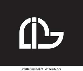 Letter lig vector logo template design