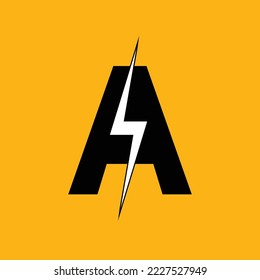 Una carta con el diseño del logotipo de los relámpagos