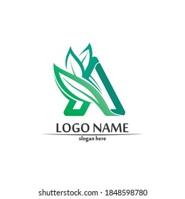 A Letter Lightning Logo Template vector icon illustration design