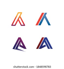 A Letter Lightning Logo Template vector icon illustration design