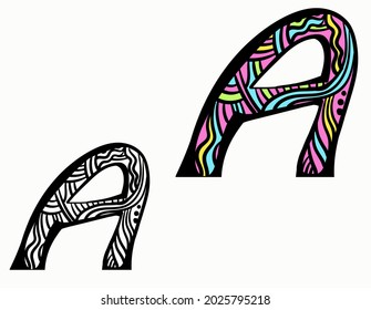 Plantilla de vector de arte de la letra A. Logo, icono, elemento de plantilla de diseño. 