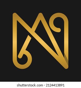 Letter AN Line Creative Logo Design