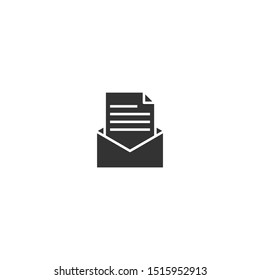 Letter line and fill icon design. Envelope with letter icon.