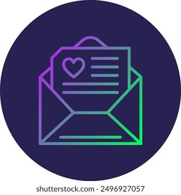 Letter Line Gradient Icon Design