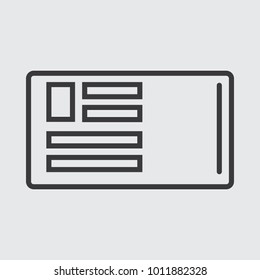 Letter line icon