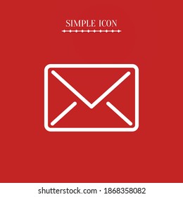 letter line icon, outline vector illustration.