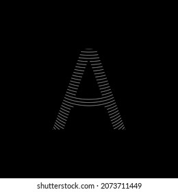 Letter A Line Logo design Concept. Creative Font for Your Name Inspiration and Business Font Template 