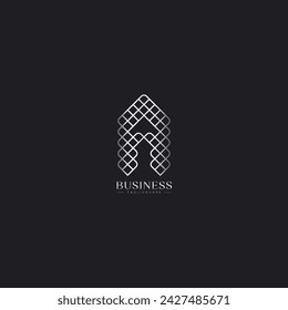Plantilla de vector creativo de diseño de logotipo de letra a línea